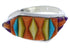 Southwest Multicolor Inlay Sterling Silver Ring Size 6-3/4 EX50509